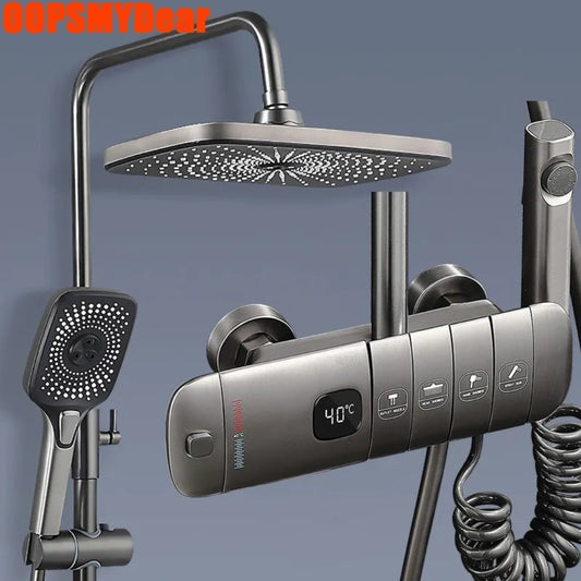 Thermostatic Shower System with 5 Water Modes and Temperature Display Screen - ⭐Clearance sale⭐
